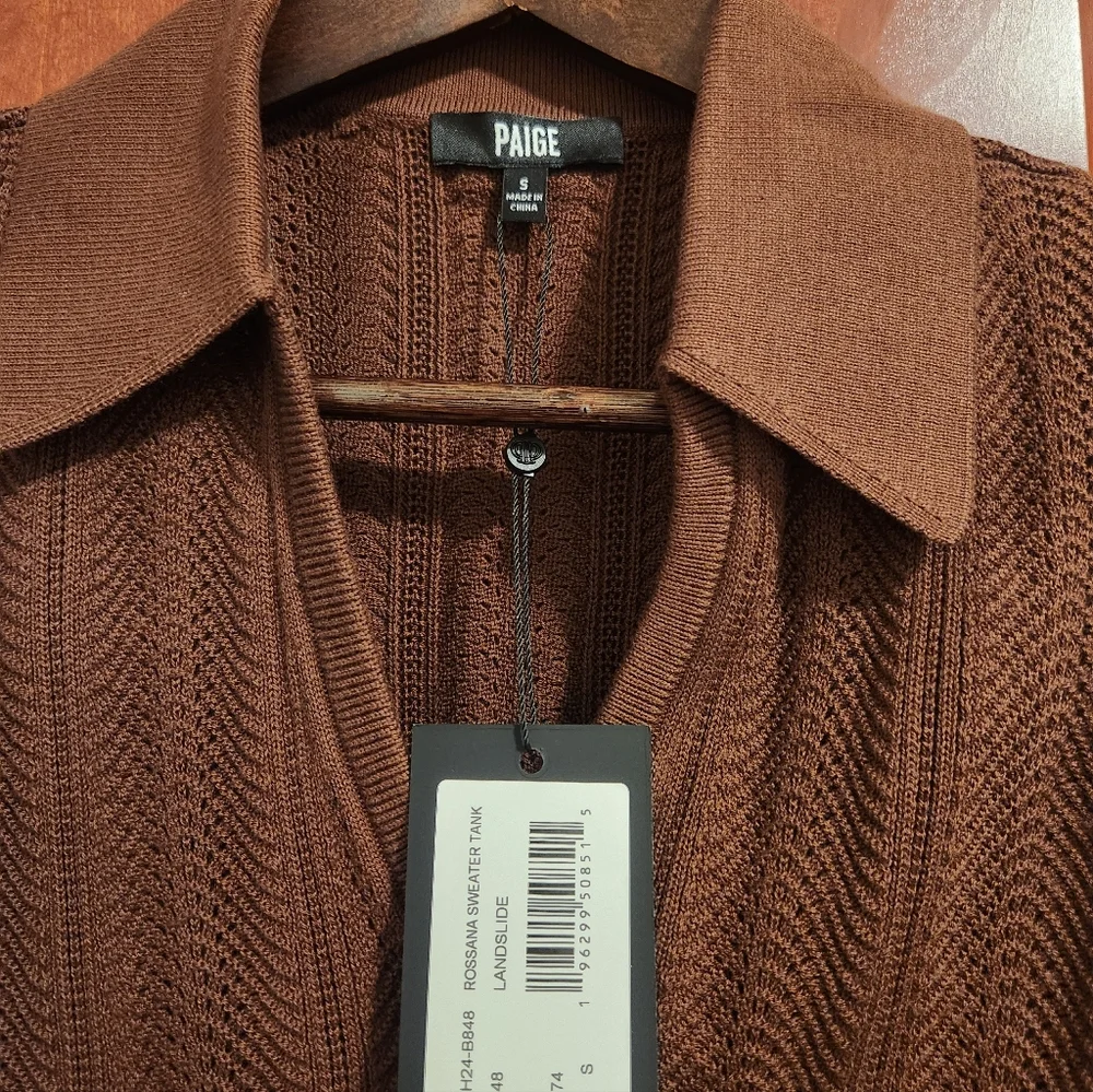 PAIGE Rossana Sweater Tank, Small, NWT - Picture 3 of 5